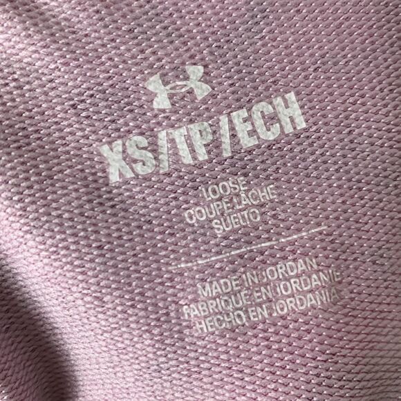 NWT Women’s Under Armour Rival Terry Print Loose Fit Pink Jogger Sweatpants XS - Picture 9 of 10